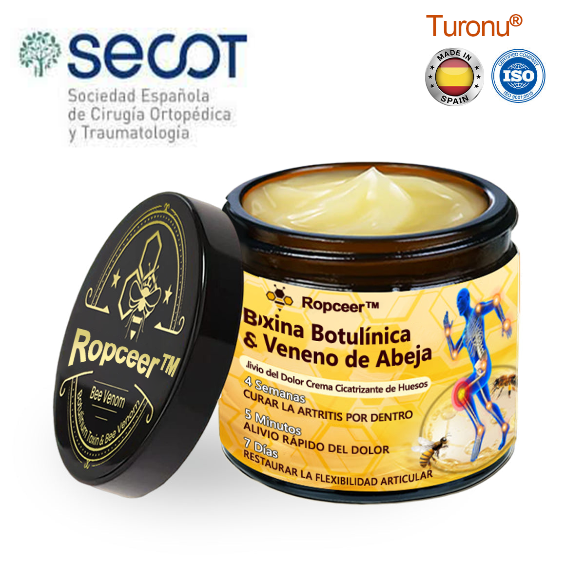 Ropceer™ Toxina Botulínica & Veneno de Abeja Alivio del Dolor Crema Cicatrizante de Huesos